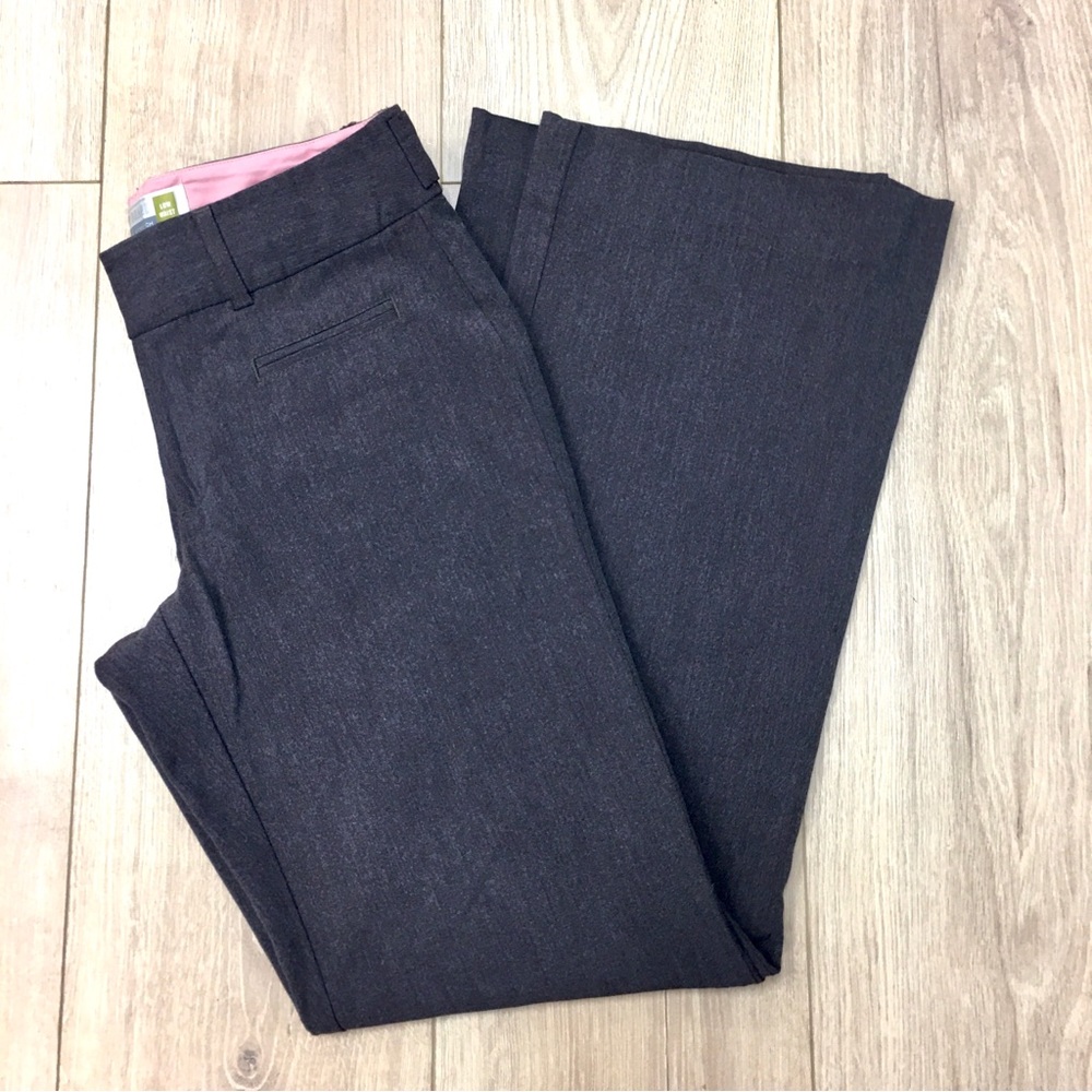 Brown wide leg low rise workwear pants brown career professional 1